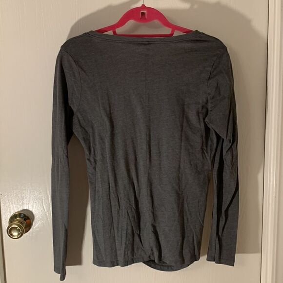 Fabletics EUC gray Hera long sleeve knot tie tee Size medium - Picture 5 of 5